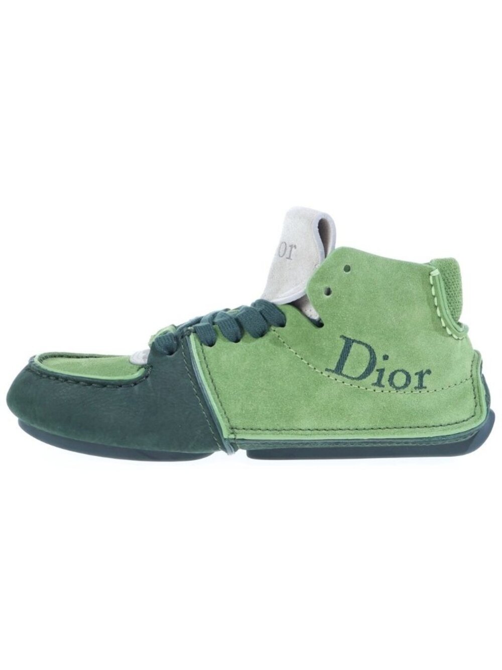 Dior Roadie Leather Low Cut Boots Green